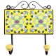 Yellow Light Green Floral Tiles Hooks